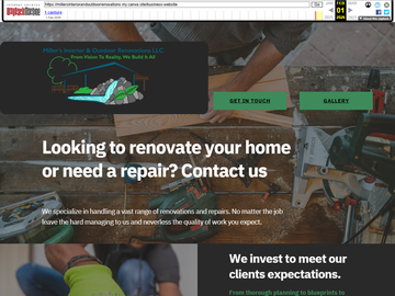 Miller's Renovations LLC website before redesign